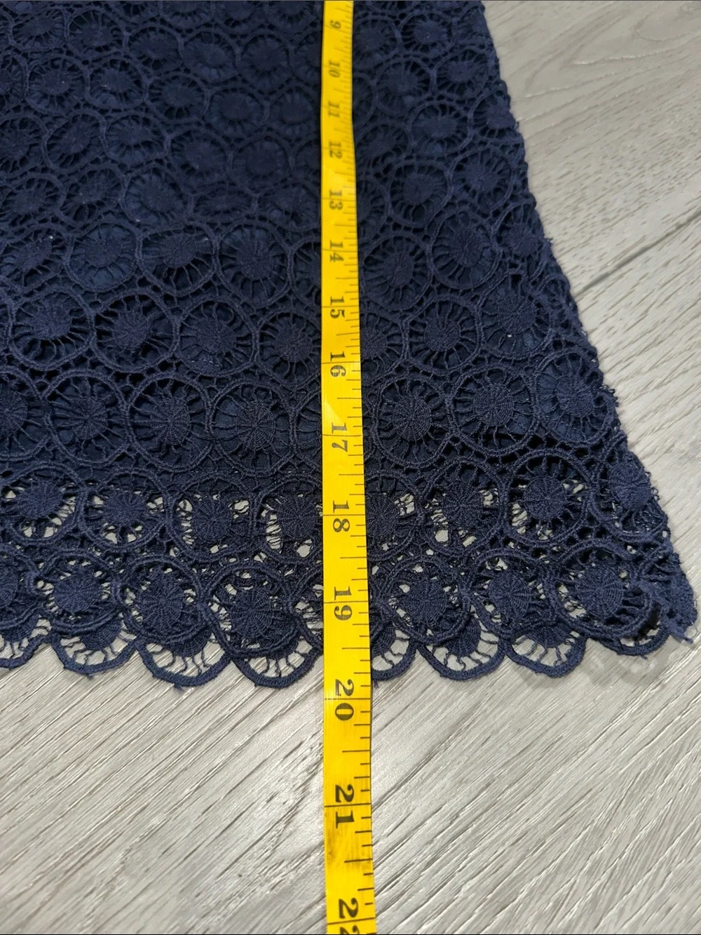 Loft Navy Lace Pencil Skirt size 2